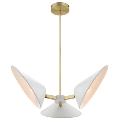 Ramon 3-Light 3" Arm Pendant, White