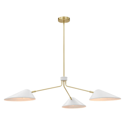 Ramon 3-Light 14" Arm Pendant, White