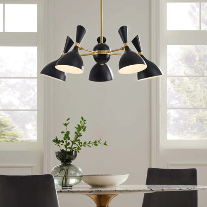 Harmony 5-Light 6" Arm Pendant, Black