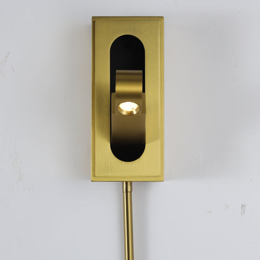 Edge Modern Bedside Reading Light, Gold